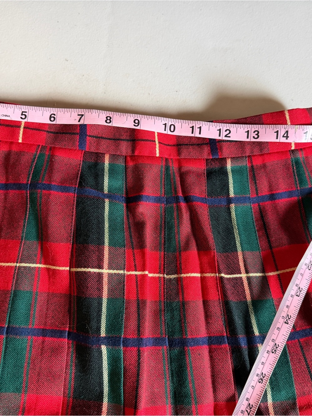 Talbots Classic Red Tartan Pleated Skirt - Picture 4 of 5